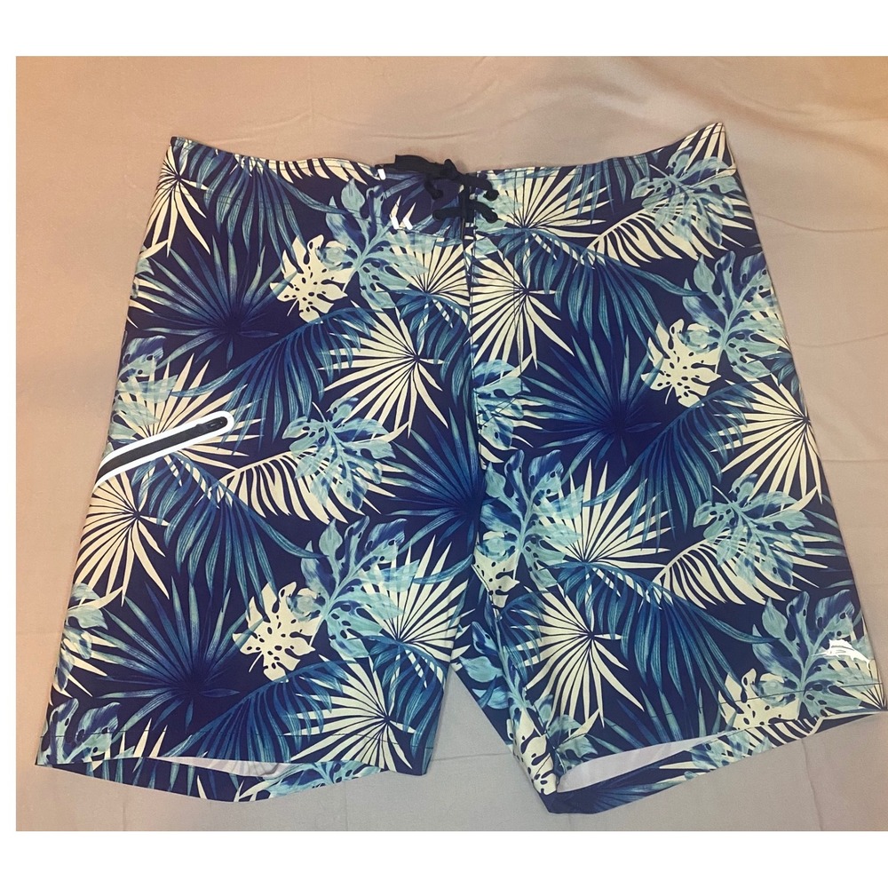 Tommy Bahama Board Shorts Mens 40 Blue Tropical IslandActive‎  Palm Print